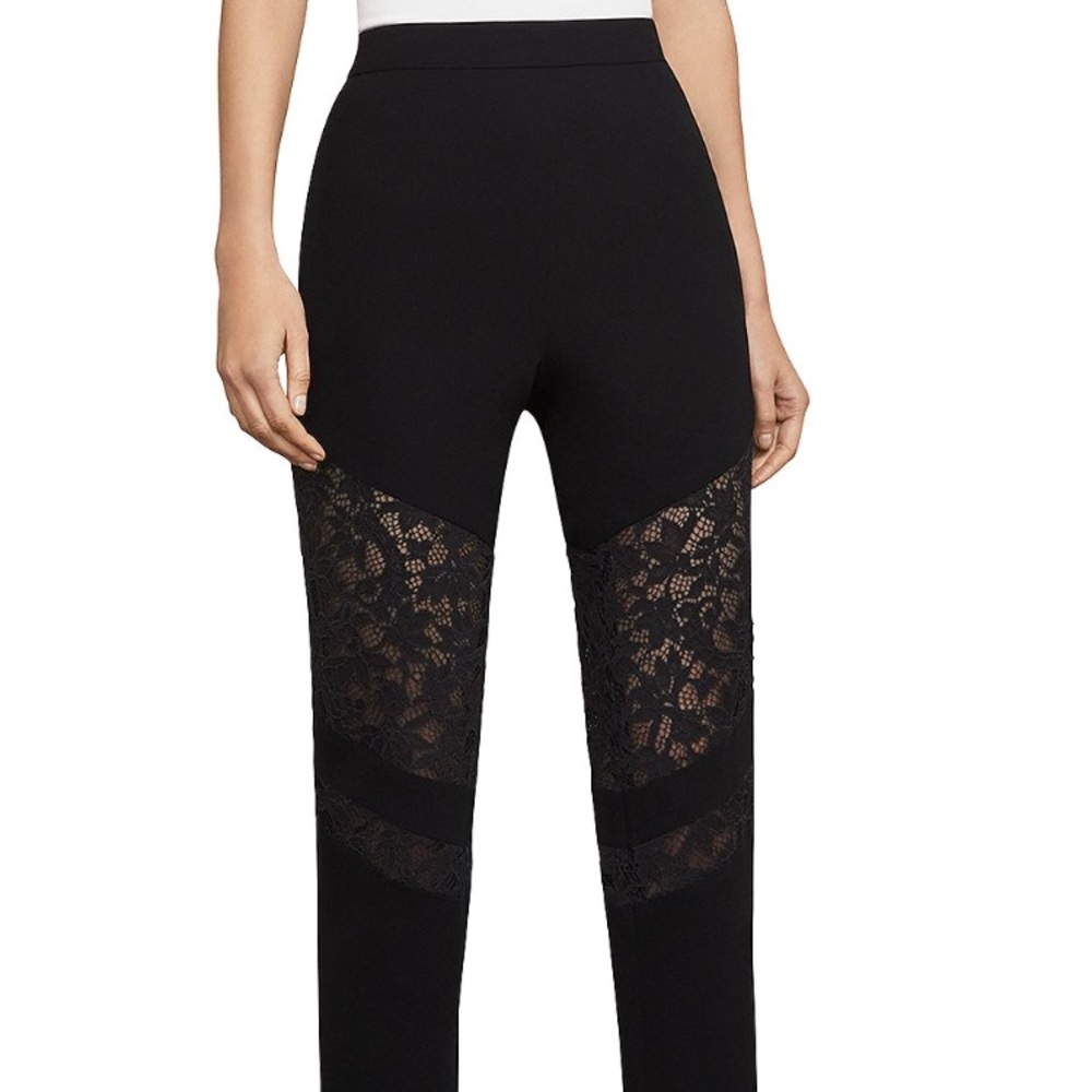 BCBGMAXAZRIA Boa Lace-Inset Pants